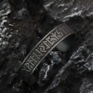 Pulsera Negra Runas Vikinga